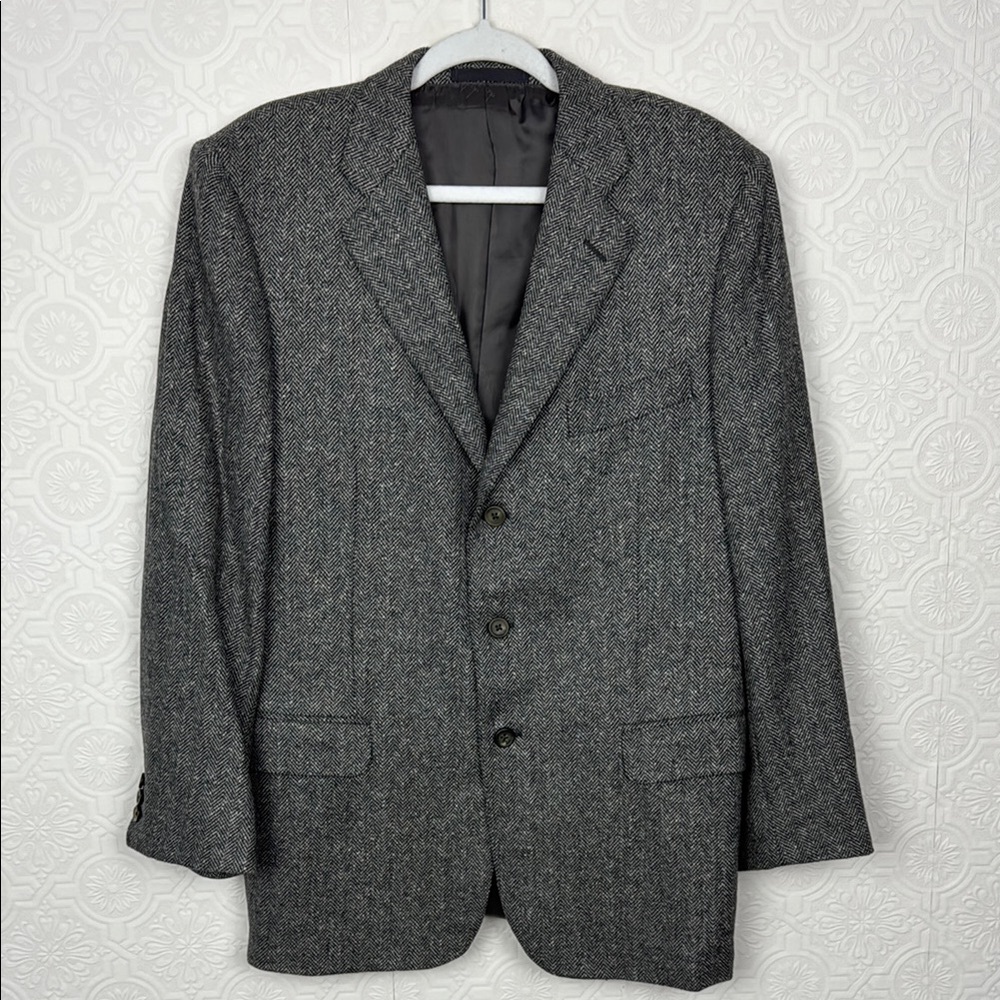 Dunhill 100% Cashmere Suit Jacket Blazer Sports Coat Grey‎ Gray 40R